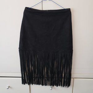 Suade fringe skirt